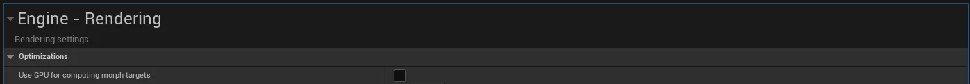 GPU morph targets computing settings