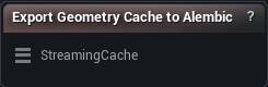 Export Geometry Cache to Alembic node