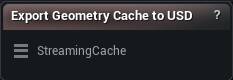 Export Geometry Cache to USD node