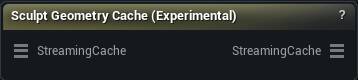Sculpt Geometry Cache (Experimental) node