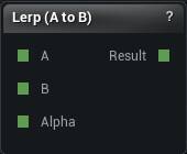 Lerp (A to B) node