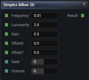 Simplex Billow 2D node