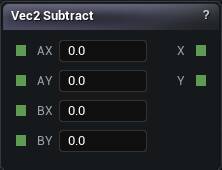 Vec2 Subtract node