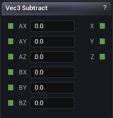 Vec3 Subtract node