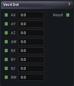 Vec4 Dot node